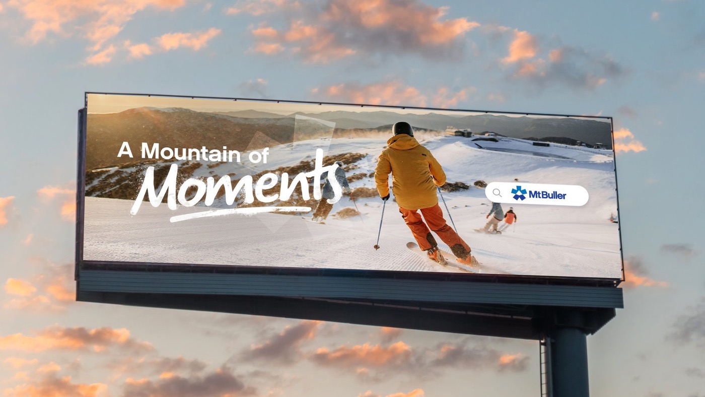 Mt Buller, A Mountain of Moments billboard